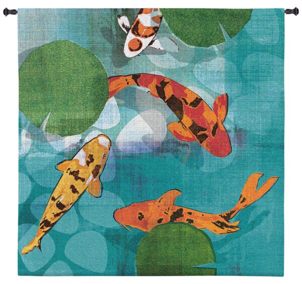 Lucky Koi | Large Woven Tapestry | 60 x 60