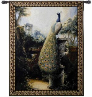 Luogo Tranquillo (Peacock) | 40 x 53 | Woven Tapestry