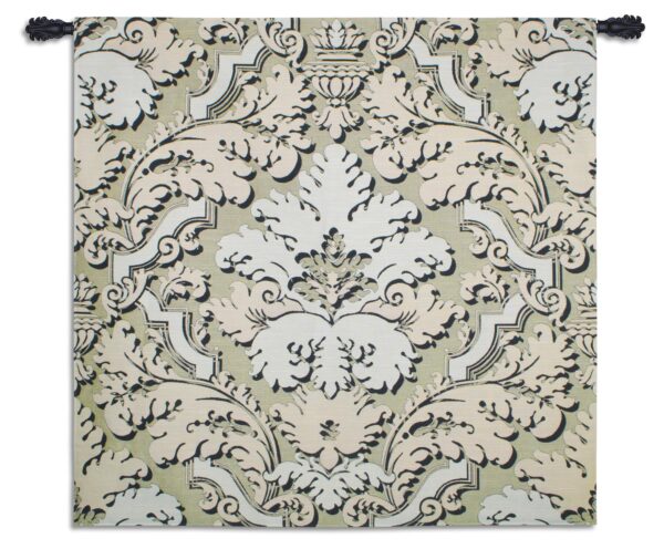 Luster Latte | Woven French Country Motif Art Tapestry | 51 x 52