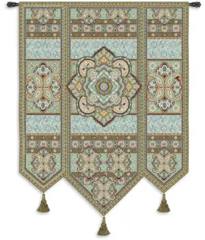 Masala Mint Woven Sculpted Tapestry