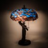 Maxfield Parrish Griselda Art Glass Table Lamp Lit