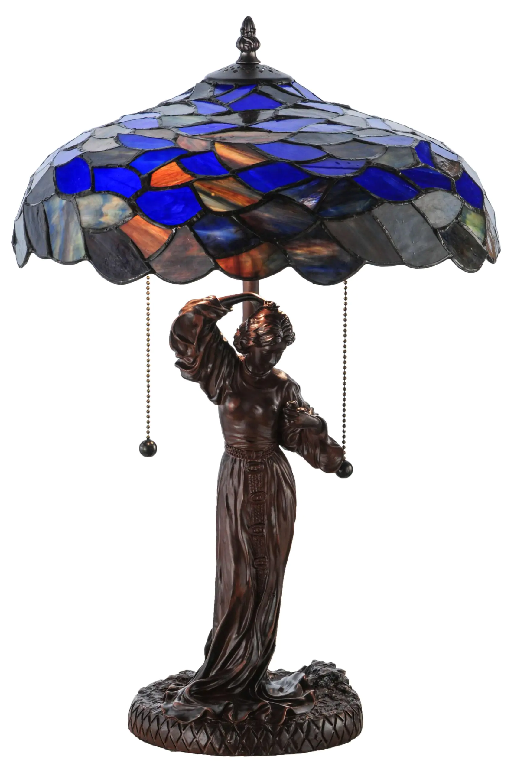 Maxfield Parrish Griselda Art Glass Table Lamp