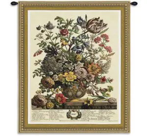May Botanical | 32 x 26 | Woven Floral Tapestry Hanging