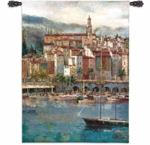 Mediterranean Harbor | 53 x 38 | Woven Tapestry