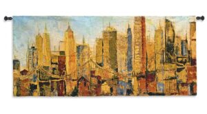 Metro Heights | Cityscape Tapestry Wall Hanging | 21 x 63
