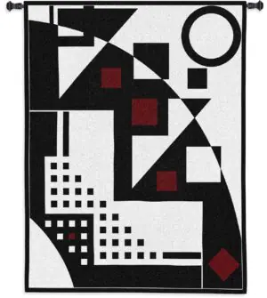 Night on the Town | 42" x 54" | Abstract Tapestry Wall Decor