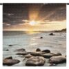 Nordic Sunset | Large Woven Art Tapestry | 60 x 60