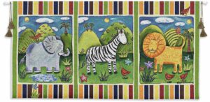On Safari Wall | 53 x 27 | Kids Tapestry