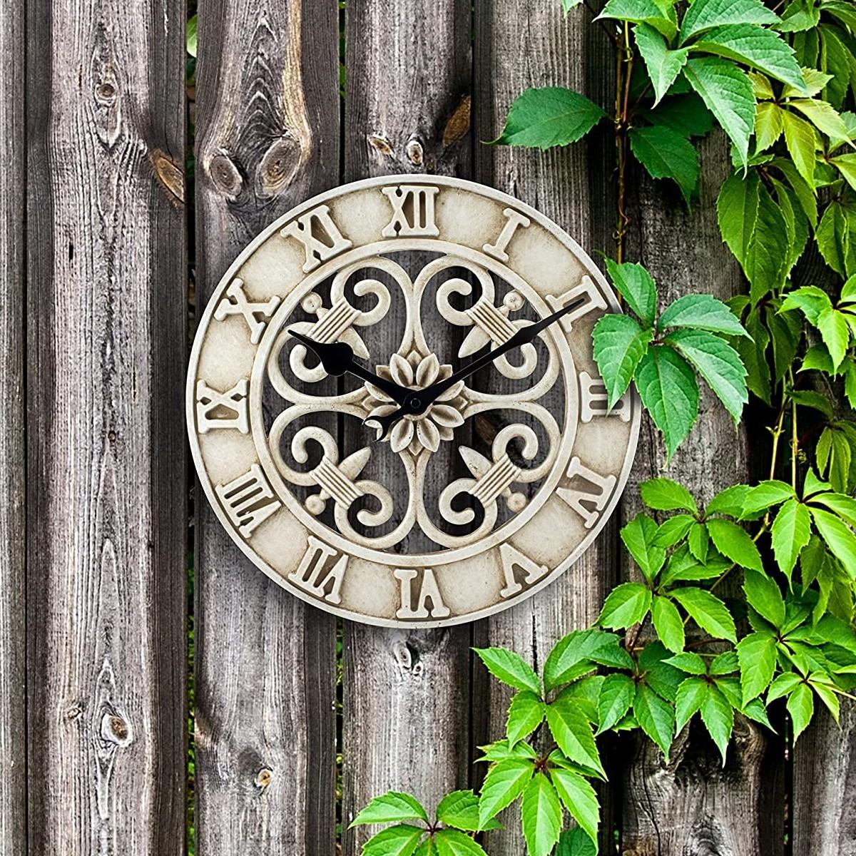 Shiplap Outdoor Thermometer Clock