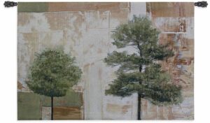 Parchment Trees I | 53" x 36" | Tapestry Wall Decor