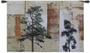Parchment Trees II | 53" x 36" | Tapestry Wall Decor