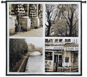 Parisian Moments | 52" x 52" | Woven Wall Tapestry