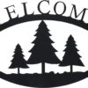 Pine Trees Large Wrought Iron Welcome Sign