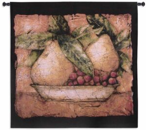 Pompeian Pears | 53" x 53" | Woven Wall Tapestry