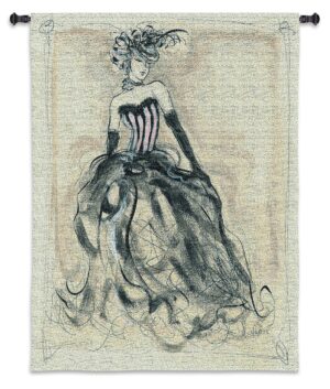 Pretty In Pink by Karen Dupre | Glam Fashion Tapestry | 53 x 43