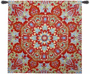 Rangoli Sunrise | 51" x 53" | Woven Wall Tapestry