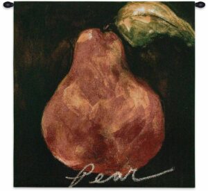 Red Pear (Fruit Series) | 35" x 35" | Woven Hanging Tapestry