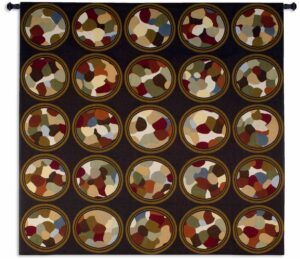 Rhythmic Circles II by Sarah Simpson | 53 x 53 | Woven Tapestry Decor