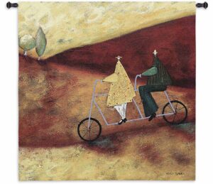 Rolling Home Together | 53" x 53" | Woven Wall Tapestry