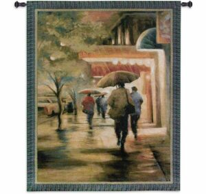 Second Street Drizzle | 40" x 53" | Woven Wall Tapestry