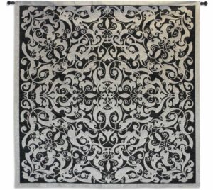 Silver Scroll | 53 x 53 | Woven Tapestry Decor