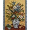 Suzanne's Blue And White | French Country Floral Tapestry | 53 x 35