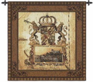 Terra Nova I Old-World Crest Tapestry | 53" x 53"