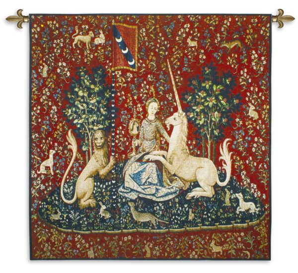 The Lady and the Unicorn Sight | Traditional Woven Art Tapestry | 48 x 53