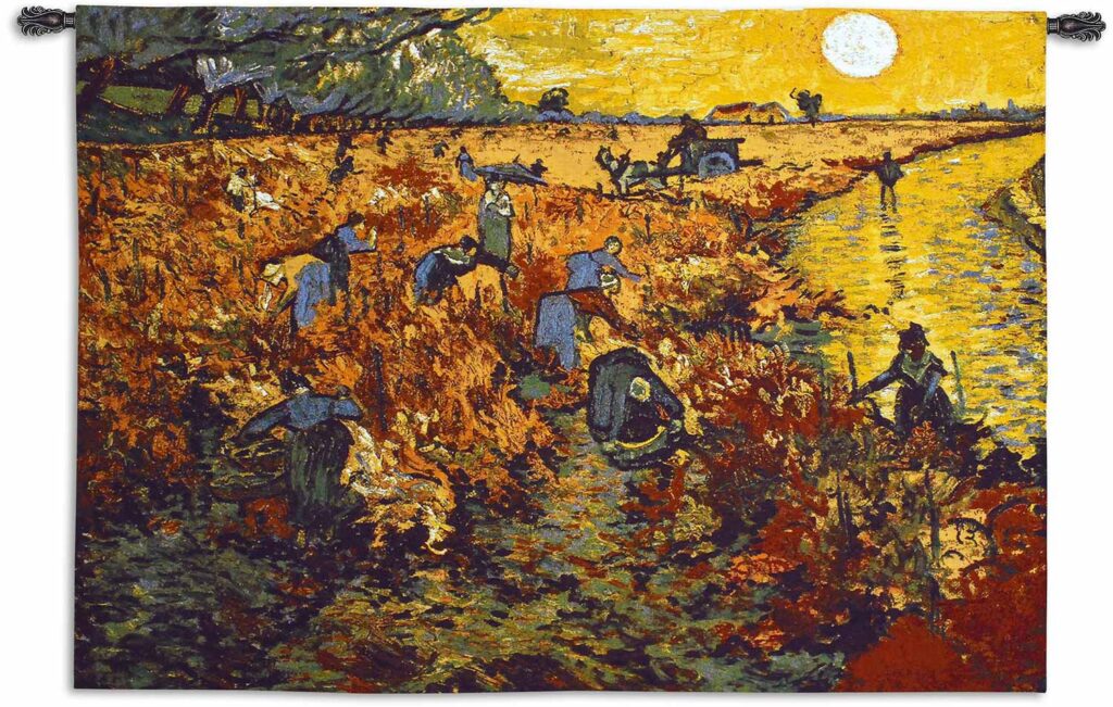 Van Gogh's The Red Vineyard Woven Tapestry | Art & Home