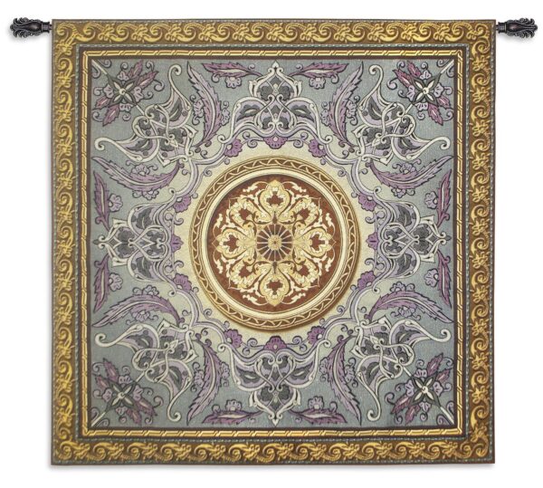 Violaceous Beauty | Woven French Country Motif Tapestry | 52 x 52