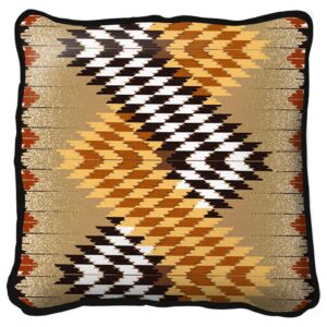 Whirlwind Sand Southwestern Tapestry Throw Pillow | 17 x 17