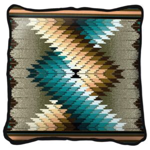 Whirlwind Smoke Southwestern Tapestry Throw Pillow | 17 x 17