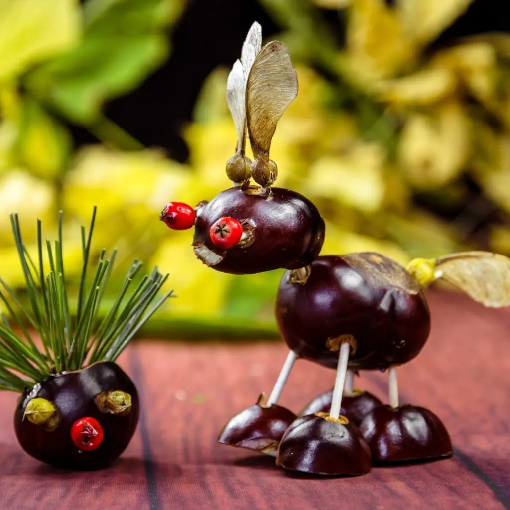 Fall Chestnut Animal Decoration