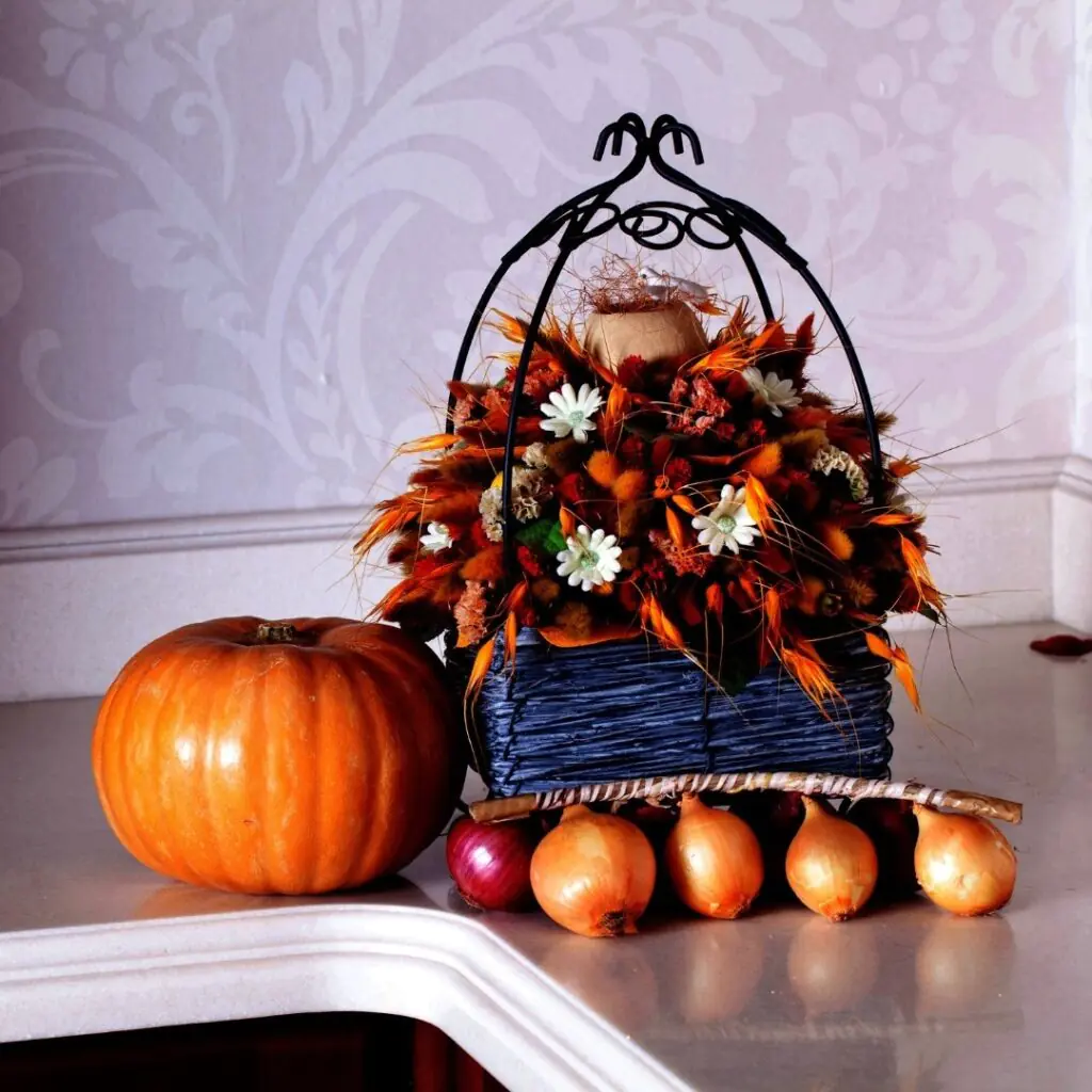 Fall Kitchen Counter Display