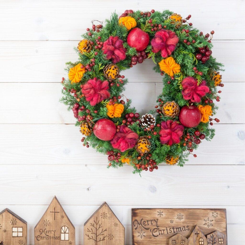 Colorful Country Christmas Wreath