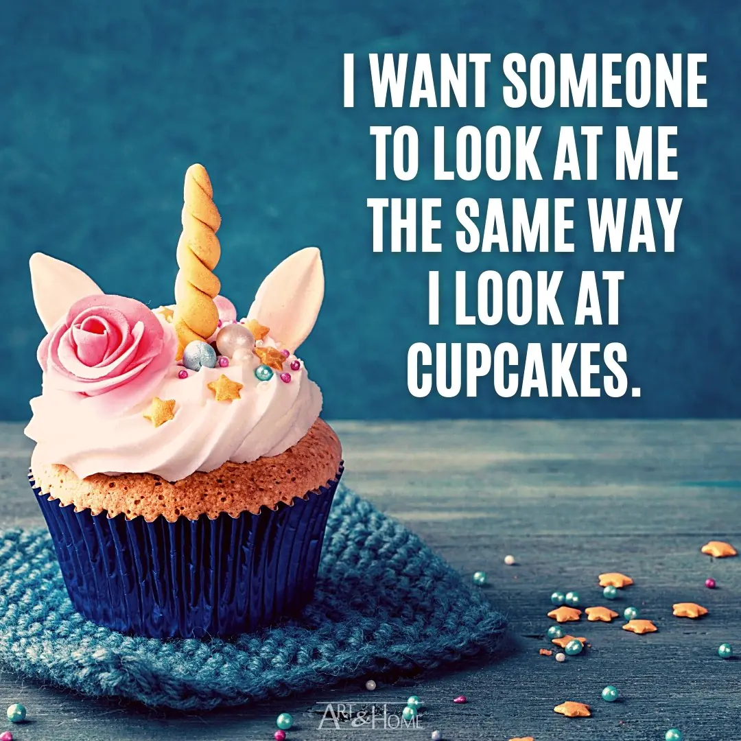I want someone to look at me the same way I look at cupcakes.