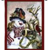 Snowman and Prancer Christmas Tapestry