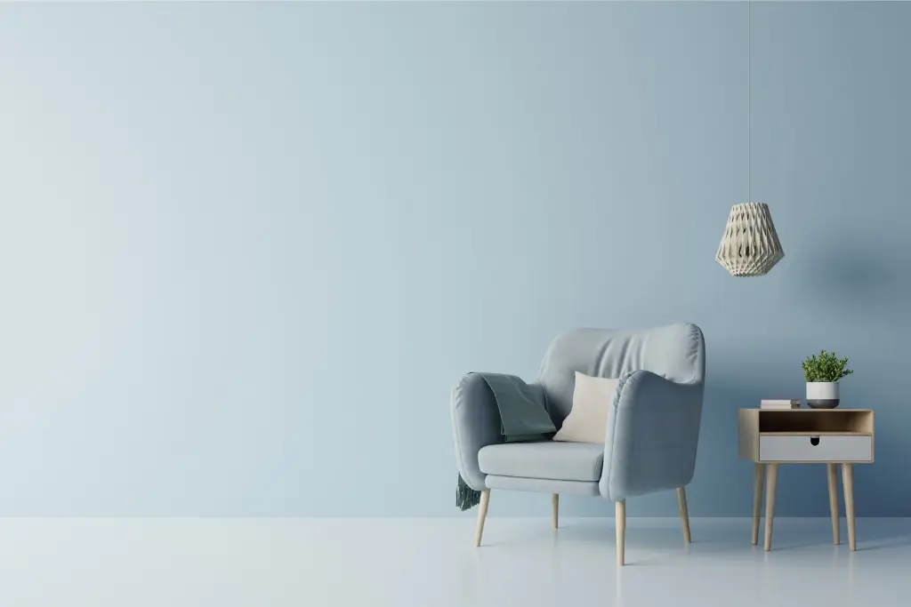 Light Gray-Blue Living Room