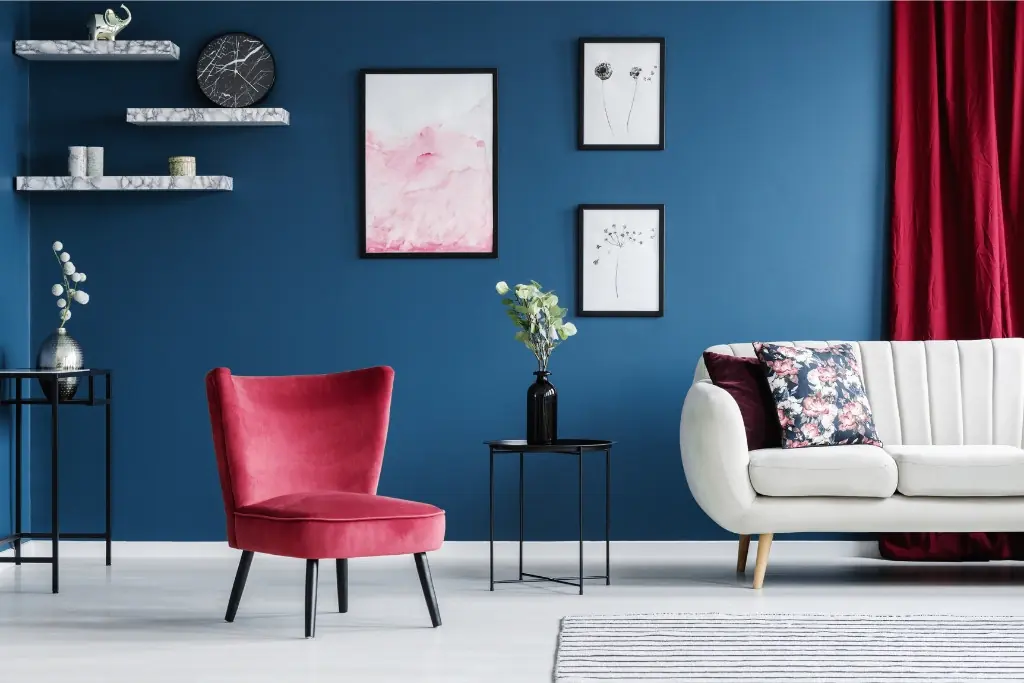 Navy Blue living room