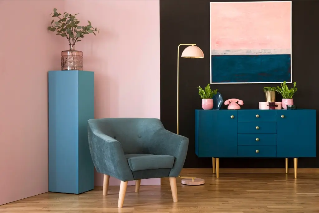 Pink & Blue Living Room Decor Ideas