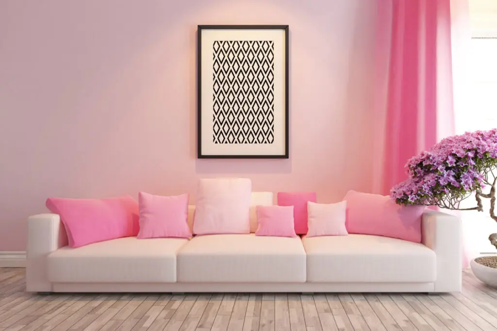 Super Girly Pink Living Room
