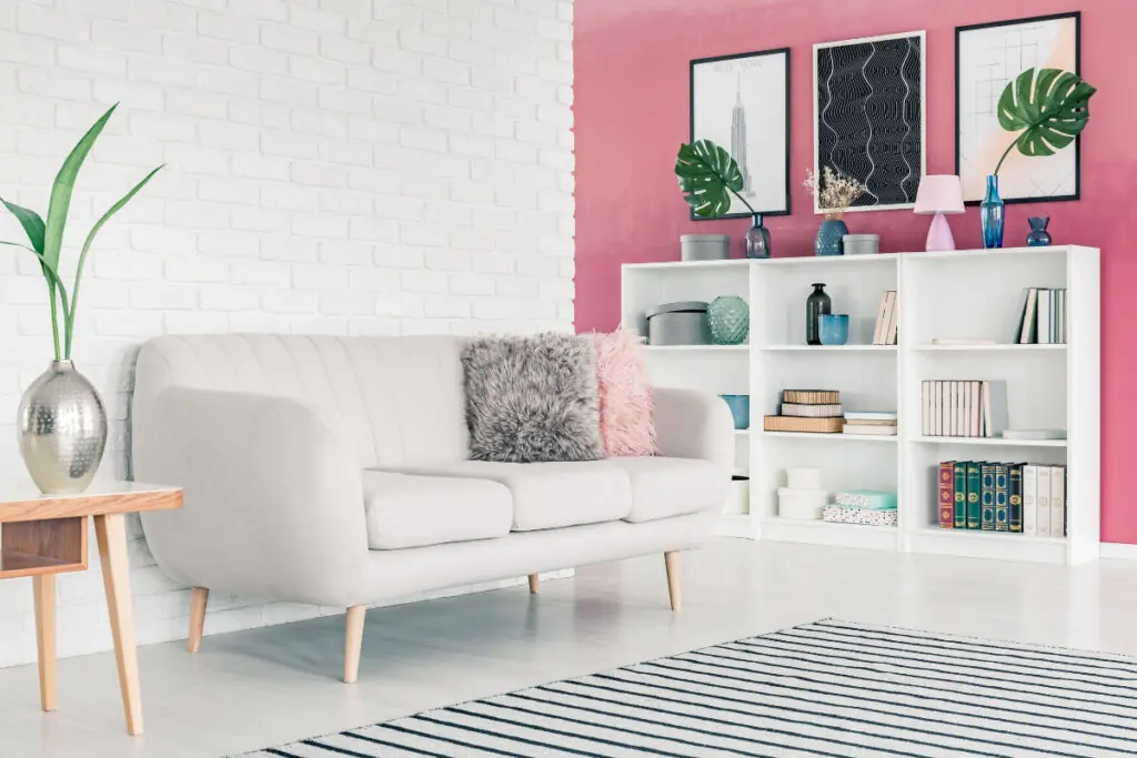 Bright Pink Accent Wall