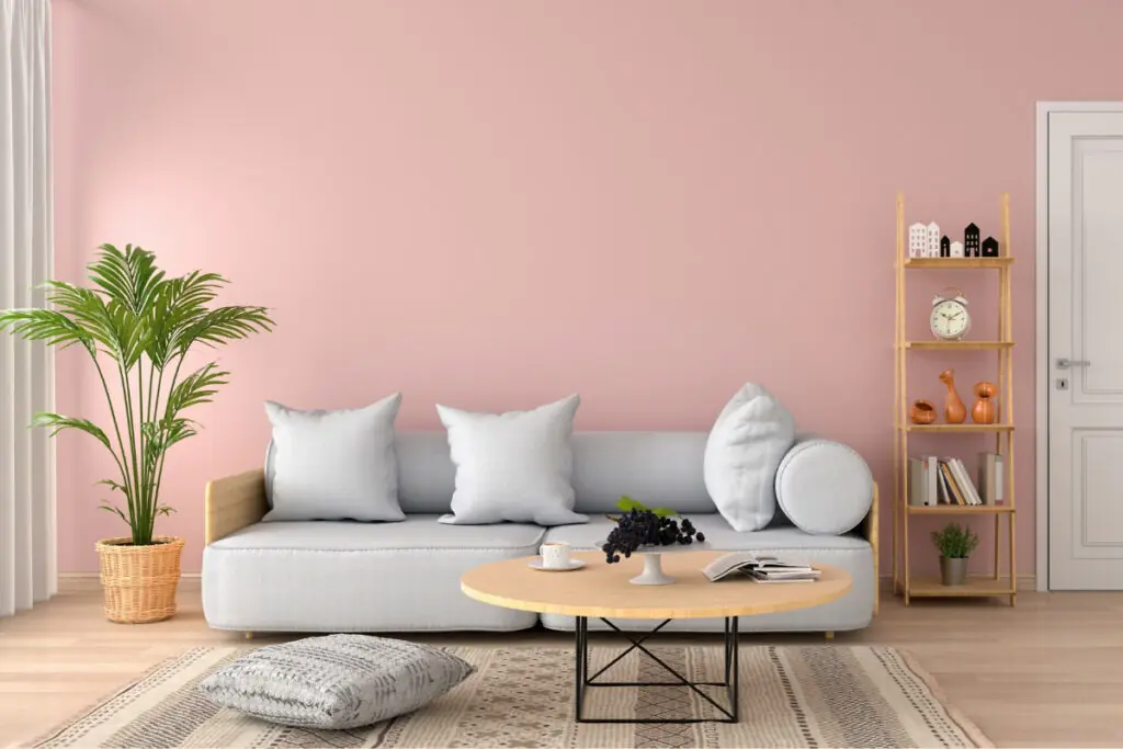 Soft Pink Neutral Living Room
