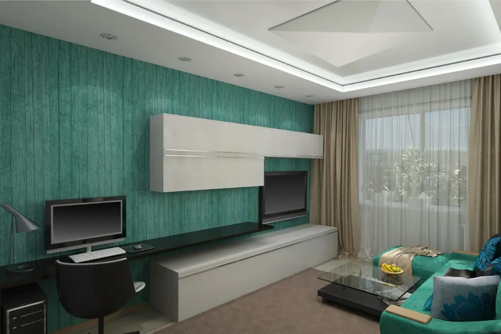 Turquoise living room