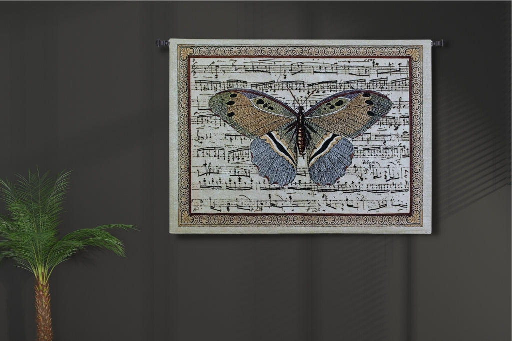 Butterfly Dance Music Decor Tapestry