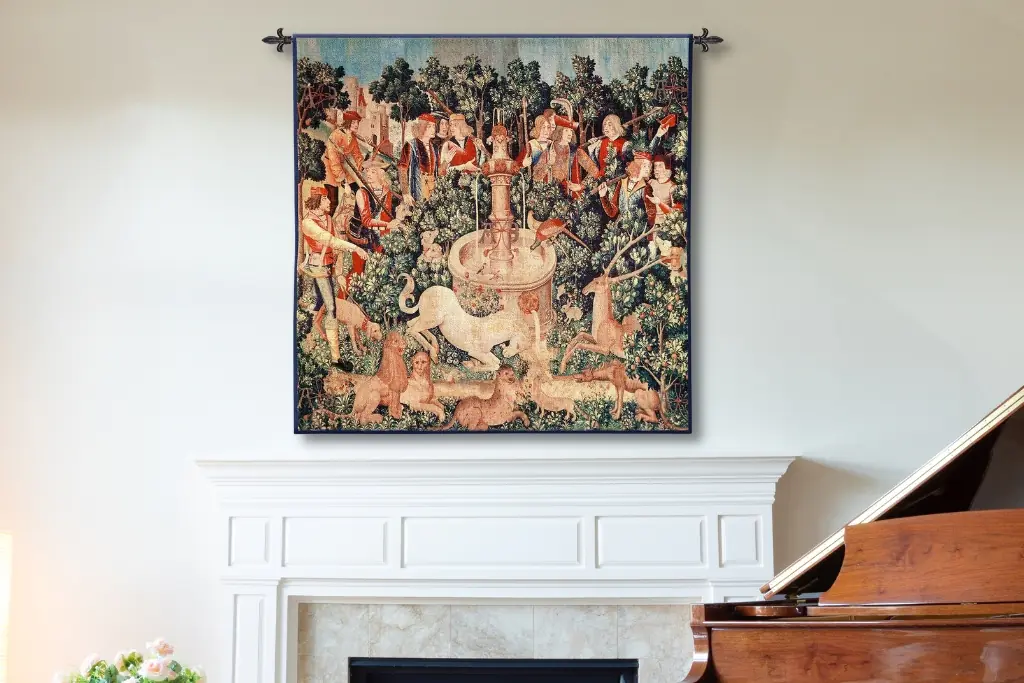 Unicorn Dips His Horn Tapestry