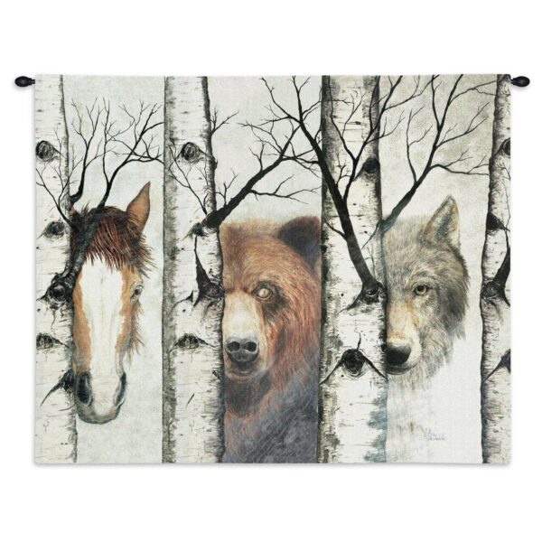 Wilderness Trio Wildlife Wall Tapestry