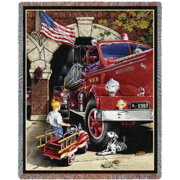 Childhood Dreams Firefighter Throw Blanket 1120-T