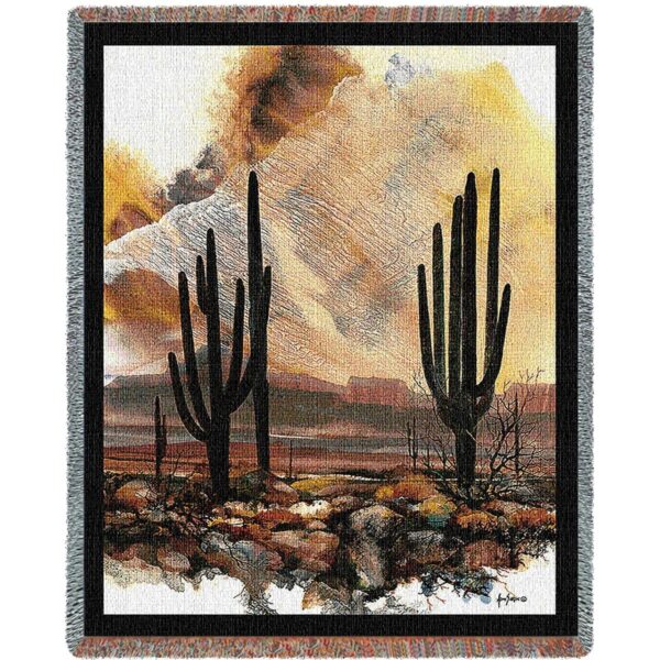 Sonoran Sentinels Southwest Cactus Throw Blanket 2239-T