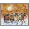 Sunset Run Southwestern Horses Throw Blanket 3890-T